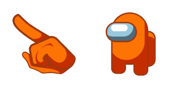 Among Us Orange Character cute cursor