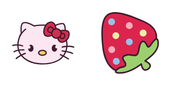 Hello Kitty and Strawberry cute cursor