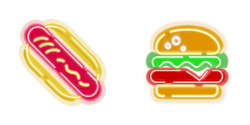 Hot dog and hamburger cute cursor