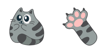 Kawaii Grey Cat cute cursor