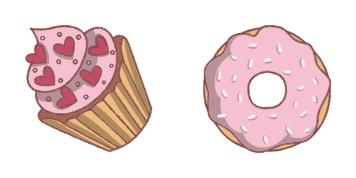 Muffin and donut cute cursor