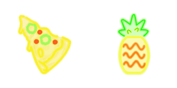 Pizza and Pineapple cute cursor