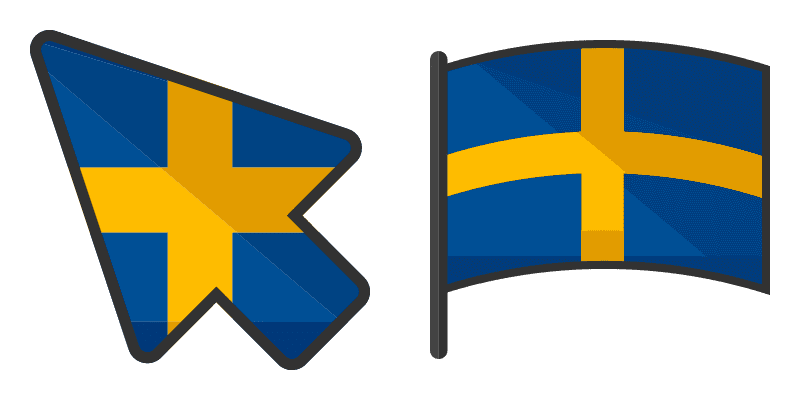 Sweden cute cursor