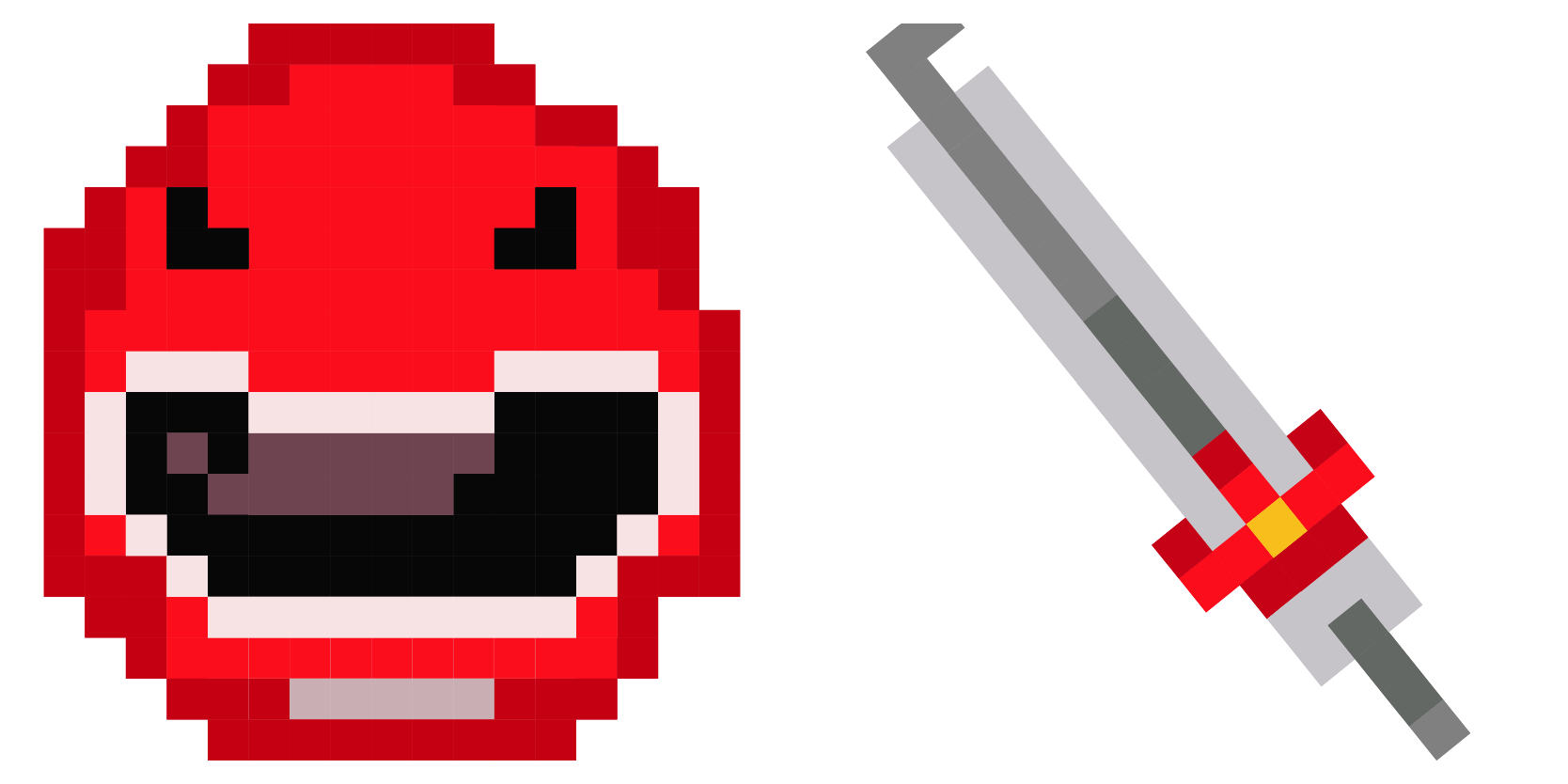 Red Power Ranger Pixel cute cursor