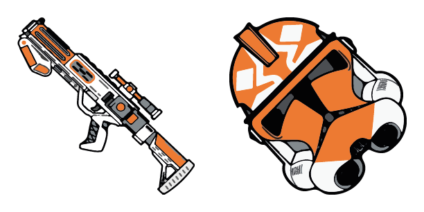 Stormtrooper Commander (Orange Pauldron) Star Wars cute cursor