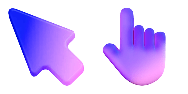 3D Purple Gradient Classic cute cursor