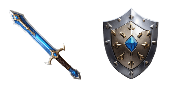 Sword And Shield Fantasy cute cursor