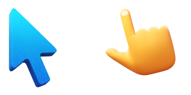 3D Fluensy Emoji cute cursor