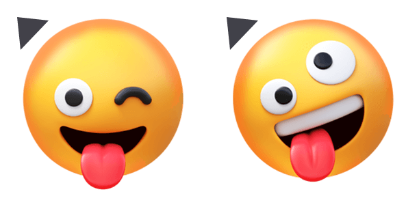 Face With Tongue 3D Emoji cute cursor