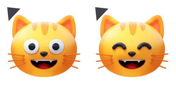 Grinning Cat 3D Emoji cute cursor