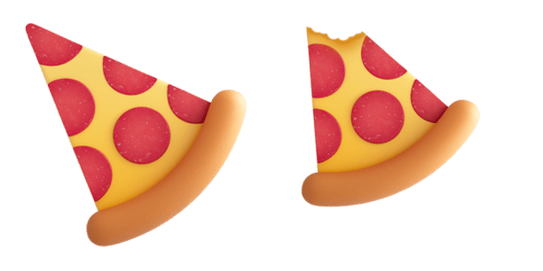 Salami Pizza 3D Emoji cute cursor