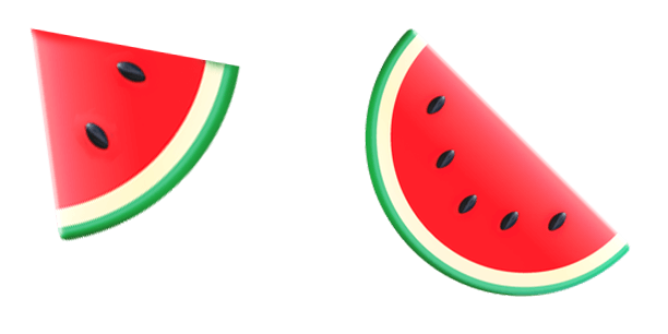 Watermelon Slice 3D Emoji cute cursor