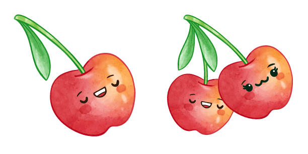 Sweet Cherry Kawaii Food And Drinks cute cursor