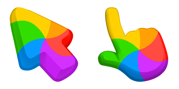 MacOS Rainbow Spinning Color cute cursor