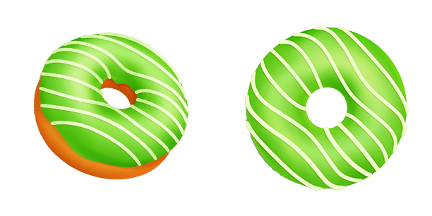 Doughnut With Green Glaze Eats And Drinks cute cursor