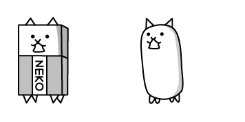The Battle Cats Eraser & Tank Cat Animated cute cursor
