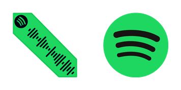 Spotify Logo & Code Animated cute cursor