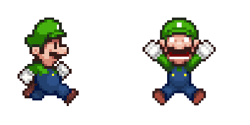 Super Mario Luigi Pixel Animated cute cursor