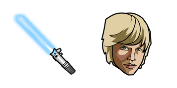 Star Wars Luke Skywalker & Lightsaber cute cursor