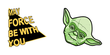 Star Wars Yoda & May the Force Be with You cute cursor