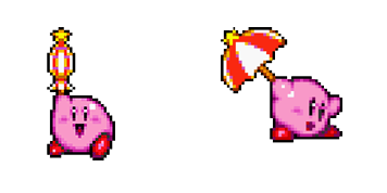 Kirby with Umbrella Animated cute cursor