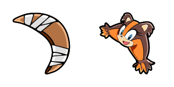 Sonic Sticks the Badger & Boomerang cute cursor
