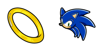 Sonic the Hedgehog & Ring cute cursor
