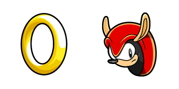 Sonic Mighty the Armadillo & Ring Animated cute cursor