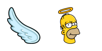 The Simpsons Angel Homer cute cursor