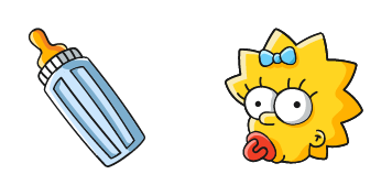 The Simpsons Maggie & Baby Bottle cute cursor