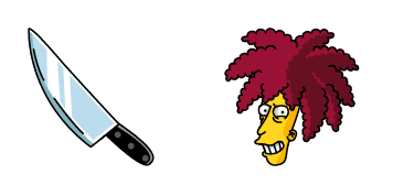 The Simpsons Robert Terwilliger & Knife cute cursor