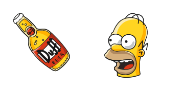 The Simpsons Homer & Duff Beer cute cursor