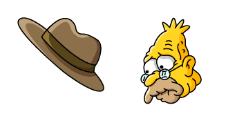 The Simpsons Abraham & Hat cute cursor