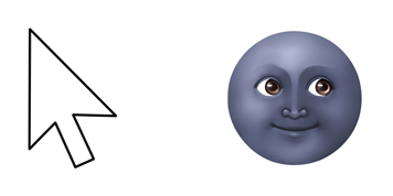 New Moon Face Emoji Windows cute cursor