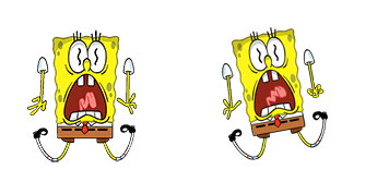 Scared SpongeBob Animated cute cursor