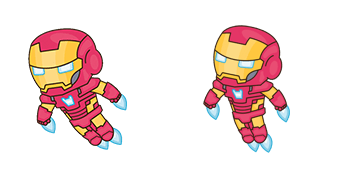 Flying Iron Man Chibi Animated cute cursor