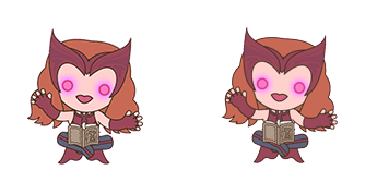 Chibi Scarlet Witch with Darkhold Animated cute cursor