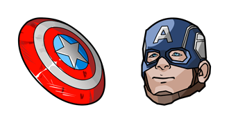 Captain America & Shield cute cursor