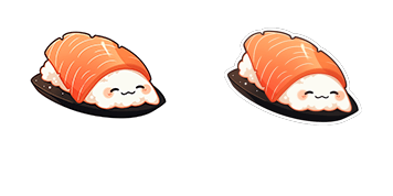Cute Salmon Nigiri Sushi Animated cute cursor