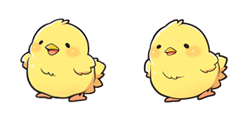 Cute Yellow Chick Animated cute cursor