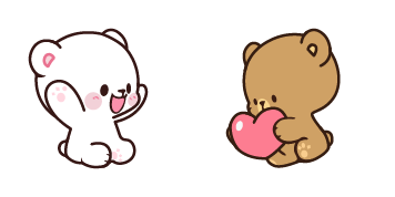 Milk & Mocha Bear Love cute cursor