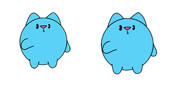 Funny Blue Cat Animated cute cursor