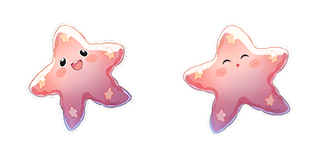 Cute Pink Starfish Animated cute cursor