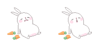Sleeping Bunny Pixel Animated cute cursor