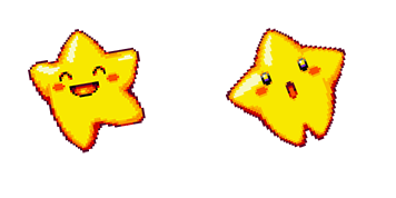 Cute Yellow Star Pixel Animated cute cursor