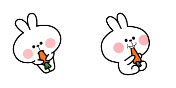 Spoiled Rabbit Eating Carrot Animated cute cursor