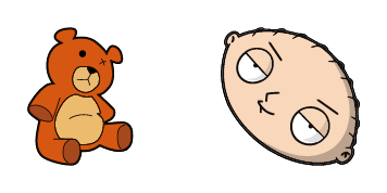 Family Guy Stewie Griffin & Rupert Teddy Bear cute cursor