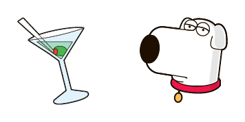 Family Guy Brian Griffin & Cocktail cute cursor