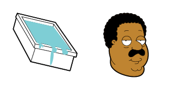 Family Guy Cleveland Brown & Bathtub cute cursor