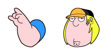 Family Guy Chris Griffin & Rock On Hand cute cursor